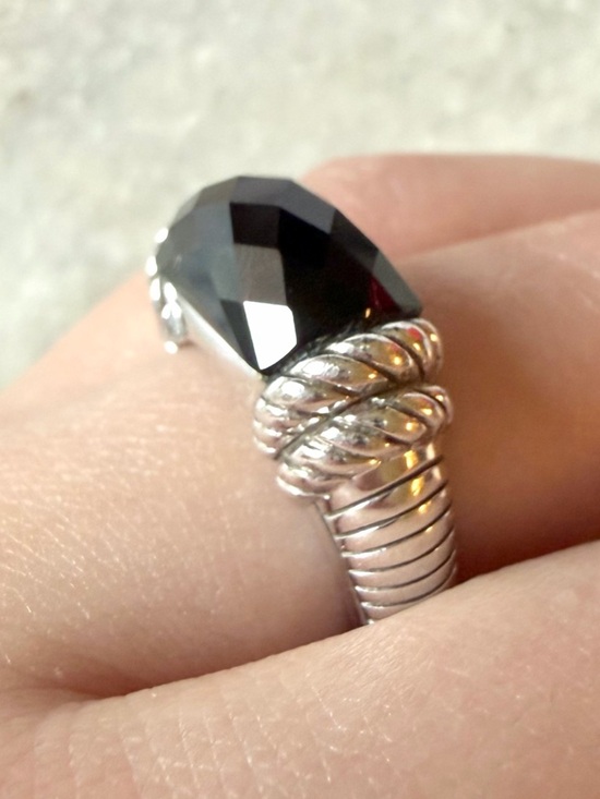 Judith Ripka Jewelry - Judith Ripka Black Onyx Cable Ring Sterling Silver 925 Size 6